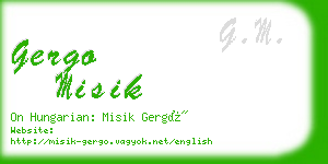 gergo misik business card